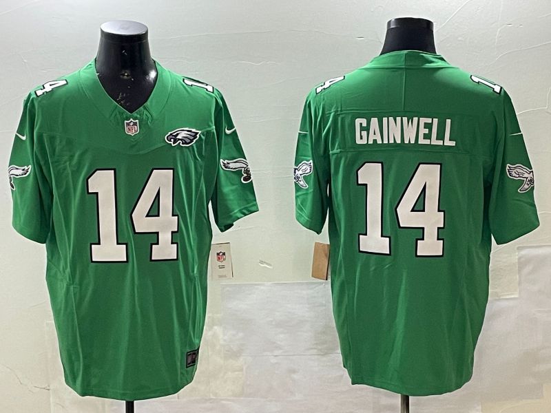 Men Philadelphia Eagles #14 Gainwell Green three generations 2025 Nike Vapor Limited NFL Jersey style 4->philadelphia eagles->NFL Jersey